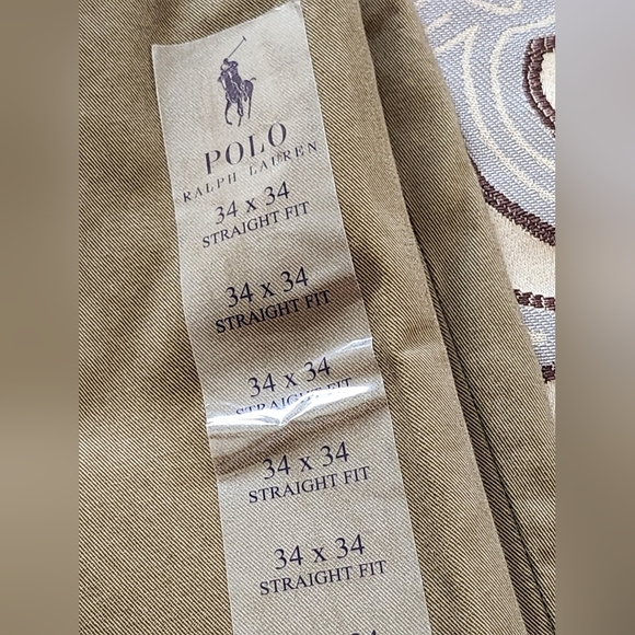 SOLD!!$115 Polo Ralph Lauren Chino Pants Mens 34x34 Green Khaki Stretch Straight - Picture 5 of 10